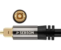 Sebson Toslink optinis kabelis 2 m skaitmeninis audio kabelis soundbar'ui, televizoriui, Hifi sistemoms, žaidimų konsolėms, namų kino sistemoms
