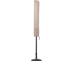 Sekey® uždangalas skėčiams, kurių skersmuo 2 m, dydis 2 × 1,5 m / 2 × 1,25 m, 100% poliesteris, atsparus vandeniui, vėjui, plyšimui, smėlio spalvos, 140 x 25,5/27 cm