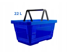 Select 22l mėlynas plastikinis pirkinių krepšelis