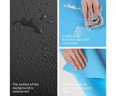 Objektyvas Selens pvc fonas fotografijai 50 x 100 cm, baltas, juodas, pilkas, rožinis, mėlynas, geltonas, vandeniui atsparus matinis fonas, skirtas foto studijai, maisto produktų rekvizitai (6 spalvos)