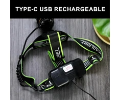 Sendale Įkraunamas Led žibintas su judesio davikliu Usb-c, 50 000 liumenų, 30 W, fluorescencinis žibintas, įkraunamas žibintas, 5 režimai, priartinamas, Ip65 atsparus vandeniui žibintas stovyklavimui, žygiams