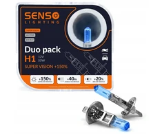 Senso Super Vision 2x H1 Duo +150% lemputės