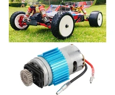 Šepetėlinis rc variklis, rc priedai, lengvas rc automobilio variklis, metalinis rc variklis skirtas wltoys 124010 rc automobiliui, profesionalus didelio greičio anglies variklis su 19 000 aps/min