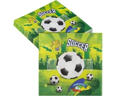 Servetėlės Futbolas, 40 vnt., 33 x 33 cm, vaikiškas gimtadienis, futbolo servetėlės, vaikiškos futbolo vakarėlio dekoracijos, futbolo servetėlės futbolo dekoravimui, gimtadienio vaikams ir vakarėliui