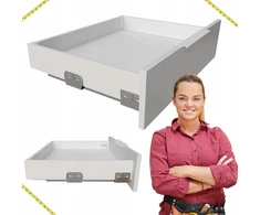 Sevroll V-box 3d Slim balta stalinė ištraukiama stalčių sistema, 550mm