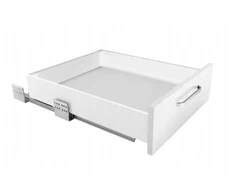Sevrollbox Slim balta stalčius, 84mm aukštis, 350mm ilgis, švelnus uždarymas