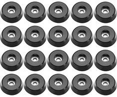Sg Store 20 vnt. guminių kojelių apvalūs buferiai baldų stalo spausdintuvo pjaustymo lentos garsiakalbio grindų apsaugos spintelių kojelių padeliai D18x15x5mm