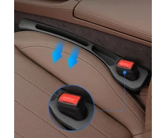 Sgqtgimu 2 vnt. automobilio sėdynės tarpų užpildų su 2 vnt. automobilinių kabliukų, automobilio sėdynės tarpų užpildas, automobilio sėdynės tarpų užpildas, skirtas apsaugoti daiktus nuo kritimo (juodas)