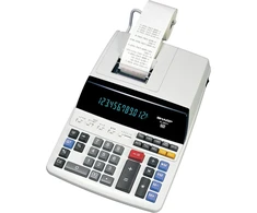 Spausdintuvas Sharp El-2607v spausdinantis stacionarus skaičiuotuvas, 12 skaitmenų, juodos ir raudonos spausdinimo spalvos, baltas