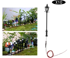 Sharplace 10 x apšvietimo modelių gamyba, 1:100 modelių gamybos apšvietimas, gatvių žibintų modelių gamyba h0, led lempų modelių gamyba, mini sodo dekoracijų rinkinys - warm led single head