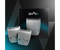 Shav 2™ atsarginis skustuvo peiliukas - Cutfree™ intymus skustuvas vyrams, šlapio/sauso plaukų kirpiklis su keičiamu keraminiu peiliuko moduliu, kūno priežiūros priemonė intymioms vietoms ir kūno plaukams, vyriškas skustuvas