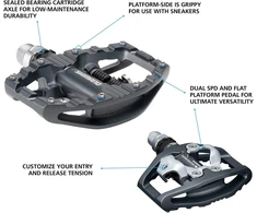 Shimano Pd-eh500 Dviračio Pedalai Spd/plokšti su Atlaisvinimo Sistema