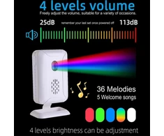 Shop Store pasveikinimo durų skambučio durų jutiklis belaidis namų apsaugos infraraudonųjų spindulių pir judesio jutiklio skambutis įėjimo signalizacijos sistema 36 melodijos ir led indikatoriai ilgo nuotolio