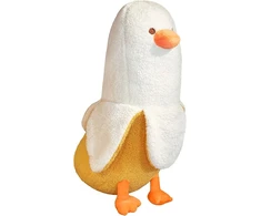 Shownicer pliušinis žaislas bananinė antis, kawaii antis, minkštas žaislas bananas, pliušinė pagalvėlė, minkštas žaislas, dekoratyvinė pagalvėlė, dovana vaikams, mergaitėms, berniukams, 30 cm