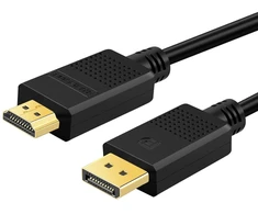 Shuliancable Displayport į Hdmi kabelis, didelės spartos paauksuotas 4k Displayport (dp) į Hdmi kabelis, suderinamas su Lenovo, Dell, Hp, Asus (1.8m)