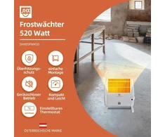 Shx apsauga nuo šalčio su sieniniu laikikliu 450 w shx05fw450 - apsauga nuo šalčio su reguliuojamu termostatu, 450 vatų, pastatomas arba montuojamas ant sienos, baltas