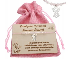 Sidabrinė apyrankė su angeliuku ir natūraliais akmenimis