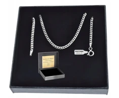 Sidabrinė grandinėlė 925 pancerka 2.4 mm + graviravimas
