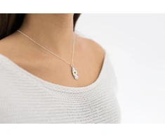 Sidabrinė grandinėlė su deimantais moterims, 1.1 mm, 40-120 cm