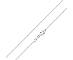 Sidabrinė grandinėlė su deimantais moterims, 1.1 mm, 40-120 cm