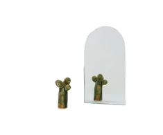Sidabrinis veidrodis 4 mm Optiwhite arkos formos su lanku 50x80 cm 500x800 mm