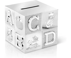 Sidabru dengta "abc" kubo formos taupyklė 7.5 x 7.5cm