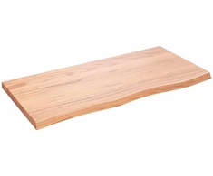 Sieninė lentyna, šviesiai ruda, 100x50x(2-4) cm, ąžuolo masyvas
