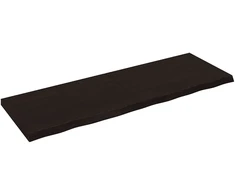 Sieninė lentyna, tamsiai ruda, 180x60x(2-6) cm, ąžuolo masyvas