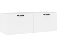 Sieninė spintelė, balta, 100x36,5x35cm, apdirbta mediena