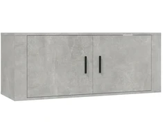 TV staliukas Sieninė televizoriaus spintelė, betono pilka, 100x34,5x40cm