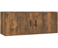 TV staliukas Sieninė televizoriaus spintelė, dūminio ąžuolo, 100x34,5x40cm