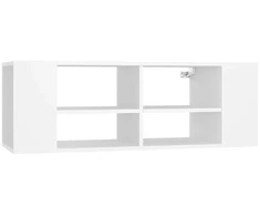 TV staliukas Sieninė TV spintelė, balta, 102x35x35cm, apdirbta mediena