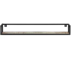 Sieninės lentynos, 2vnt., 120cm, perdirbtos medienos masyvas