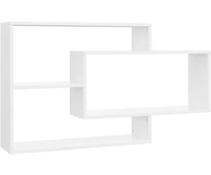 Sieninės lentynos, baltos, 104x20x58,5 cm, apdirbta mediena