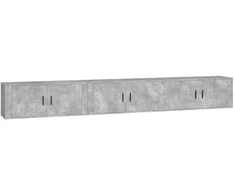 TV staliukas Sieninės TV spintelės, 3vnt., betono pilkos, 100x34,5x40cm