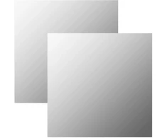 Sieniniai veidrodžiai, 2vnt., 50x50cm, stiklas, kvadratiniai