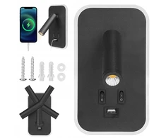 Sieninis šviestuvas Sieninis Led šviestuvas skaitymui, naktinė lemputė su Usb įkrovimu