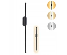 Sieninis šviestuvas led vidaus juodas loft modernus 8w 3000-6000k