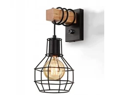 Sieninis šviestuvas su jungikliu, metalinis, spot led e27 su jungikliu laiptinėms ir koridoriui