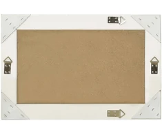 Sieninis veidrodis, baltas, 60x40cm, barokinis stilius