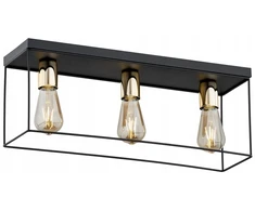 Sietyninis šviestuvas Klatka Edison Retro juodai auksinis, spalvų pasirinkimas