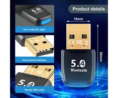 Sigandg bluetooth adapteris pc - 5.4 bluetooth dongle, bluetooth dongle usb, mažas latentinis laikas, plug &amp; play, suderinamas su windows 11/10/8.1/7 staliniams kompiuteriams, nešiojamiesiems kompiuteriams, ausinėms, klaviatūrai, pelei