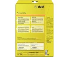 Sigel La101 universalios etiketės, baltos, 38x21.2 mm, 25 lapai