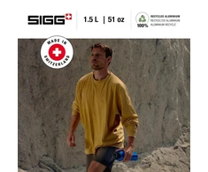 Gertuvė Sigg aliumininis vandens butelis, sportinis butelis wmb traveller, neutralaus klimato sertifikatas, gazuoti gėrimai, nepralaidus, lengvas, be bpa, lauko, sporto ir fitneso, 0,6 l / 1 l / 1,5 l
