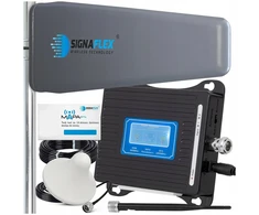 Signaflex Lcd3000 65dbi Gsm 4g Lte telefono ir interneto signalo rinkinys + antenos 15m