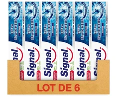 Signal - Extra Fresh and Intense dantų pasta - 12 valandų gaivaus kvapo - itin ilgai išliekanti - 96% natūralios kilmės ingredientų (6 x 75ml)