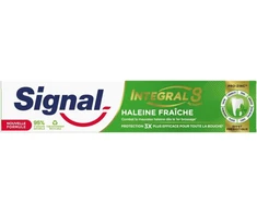 Signal Integral 8 natūrali dantų pasta gaiviam kvapui su prebiotiniu poveikiu - 3 kartus veiksminga visapusiška apsauga - 95% natūralios kilmės ingredientų - 75 ml
