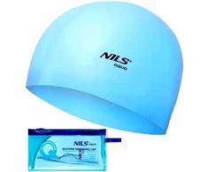 Silikoninė plaukimo kepuraitė baseinui unisex Nils, mėlyna