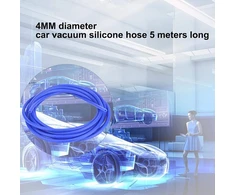 Silikoninė vakuumo žarna, automobiliui 4 mm, 5 metrai, universali silikoninė vakuumo žarna (mėlyna)