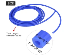 Silikoninė vakuumo žarna, automobiliui 4 mm, 5 metrai, universali silikoninė vakuumo žarna (mėlyna)